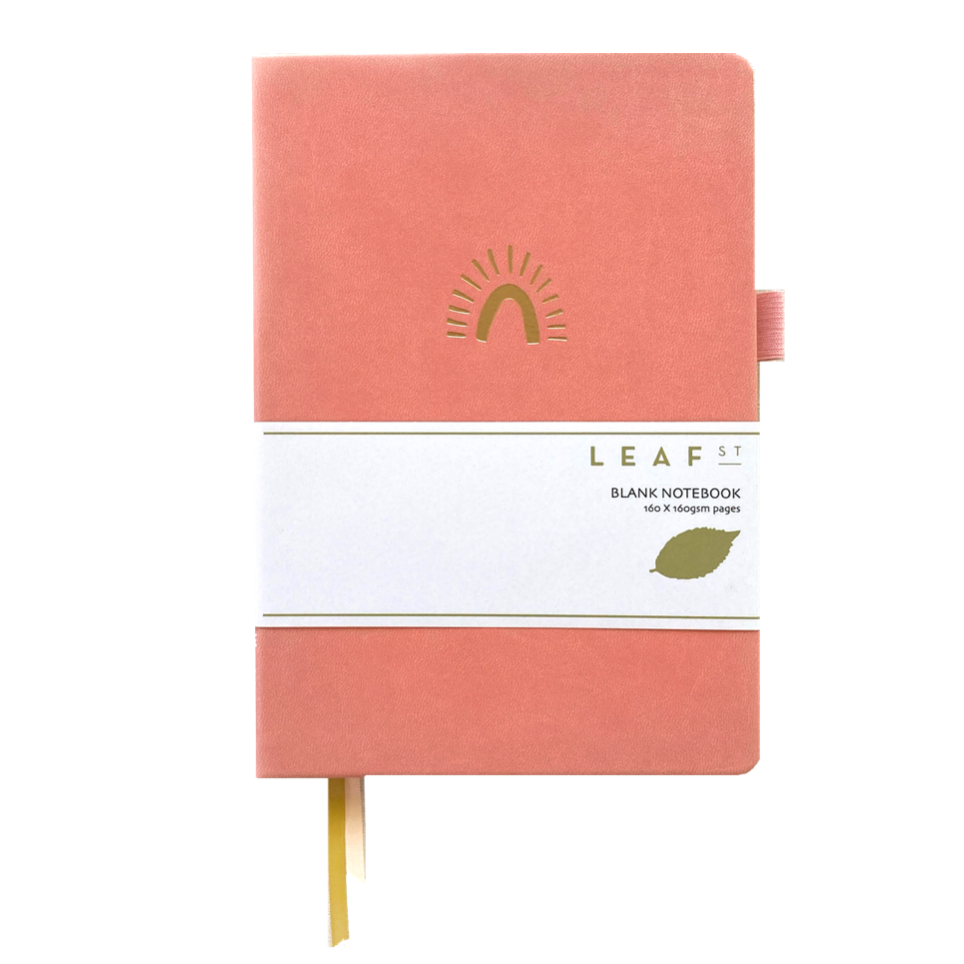 Leaf Street A5 Blank Journal - Pink